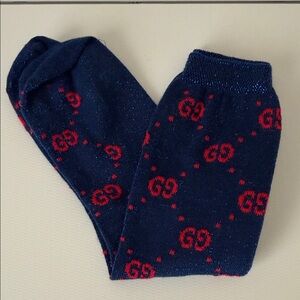 Gucci Kids Navy and Red Socks - used once for a photo shoot. Fits toddler 10